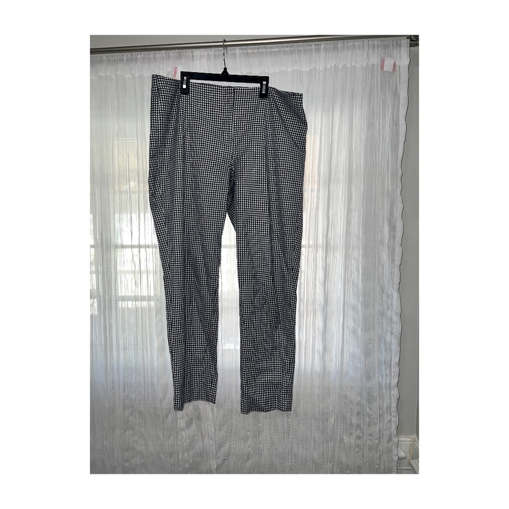 J Jill Black & White Gingham Slacks